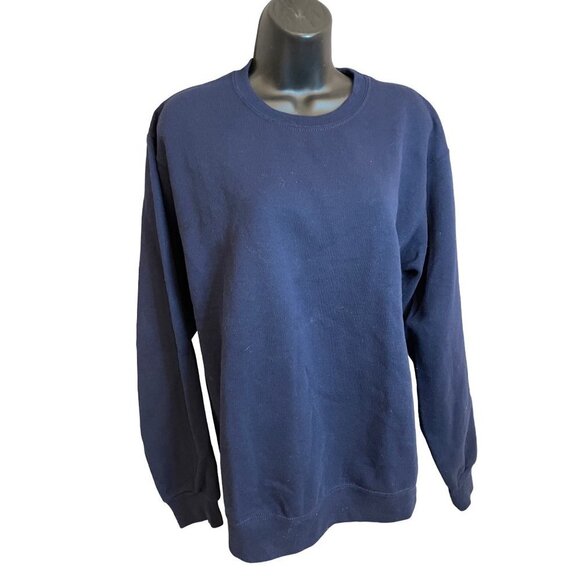 Fruit of the Loom Navy Crewneck Sweatshirt Sz M - Picture 1 of 8